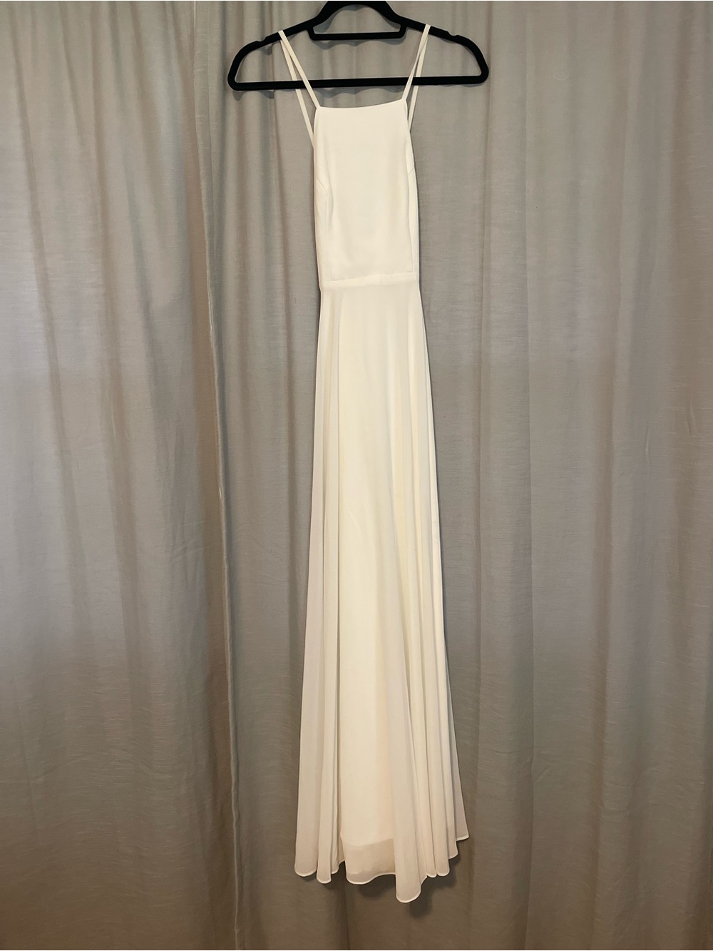 Lulu's White Spaghetti-Strap Maxi Dress